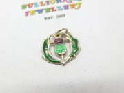 Sterling Silver Coloured Enamel National Scottish Thistle Charm Pendant Vintage