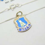 Sterling Silver & Enamel Beer Devon Pendant Necklace Vintage c1970