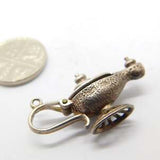 Sterling Silver Nuvo Coloured Enamel Genie in a Lamp Charm Pendant Mid-Century c