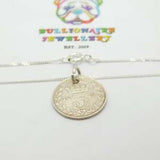 Sterling Silver 1919 Threepence Coin George V Pendant Necklace 1919