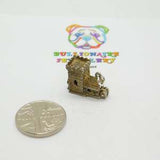 Sterling Silver & Enamel Wedding Ceremony Charm Vintage c1970