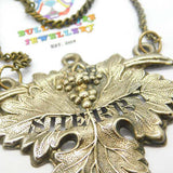 Silver Plated Grape Leaf Sherry Decanter Label Victorian c1880