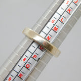 Sterling Silver White Topaz Modernist Band Ring Vintage c1970 Size N 1/2