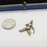 Sterling Silver Funny Man Running Charm Pendant Vintage c1970
