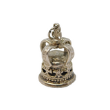 Sterling Silver Royal Crown Charm Pendant Vintage c1970
