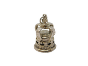 Sterling Silver Royal Crown Charm Pendant Vintage c1970