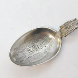 Edwardian Sterling Silver & Enamel Holyrood Palace Teaspoon Antique Birmingham