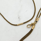 Georgian 9ct Gold & Woven Hair Long Guard Watch Chain Antique c1820s