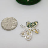Sterling Silver Butterfly Drop Charm Pendant Vintage c1970