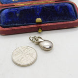 Sterling Silver Droplet Charm Pendant Vintage c1970