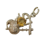 Sterling Silver Scottish Bagpipes Charm Pendant Vintage c1970