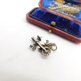 Sterling Silver Rickshaw Charm Pendant Vintage c1970