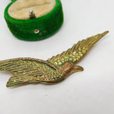 Gilt Metal Flying Eagle Brooch Pin Antique c1930 Art Deco