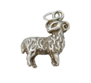 Sterling Silver Aries the Ram Zodiac Charm Pendant Vintage c1970