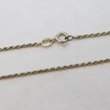 Sterling Silver Cable Link Chain Necklace Vintage c1970 18" Length
