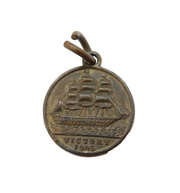 Edwardian Nelson Centenary Victory Copper Medallion Token Antique 1905