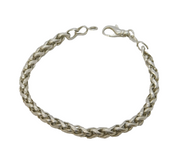 Studio Sterling Silver Rope Chain Bracelet Vintage 7.5" Length