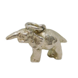 Sterling Silver Baby Elephant Charm Pendant Vintage c1970