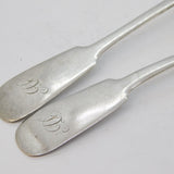 Perth George IV Sterling Silver Teaspoon Pair Antique Scottish Rob & Rob Keay