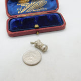 Sterling Silver Lion Capital Of Ashoka  Charm Pendant Vintage c1970