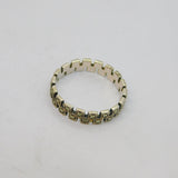 Sterling Silver Marcasite Double Row Squares Art Deco Ring Antique c1930 Size P