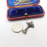 Sterling Silver Twin Palms Charm Pendant Vintage c1970