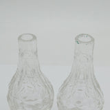 George II Pair of Sterling Silver Topped Cut Glass Sauce Bottles Antique c1750