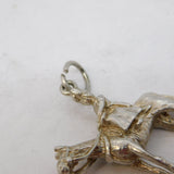 Sterling Silver Queen Elizabeth II Charm Pendant Vintage c1970