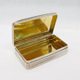George III Sterling Silver Floral Pattern Snuff Box Antique 1819 London