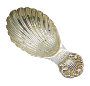 Sterling Silver Shell Bowl Tea Caddy Spoon Vintage 1973 Birmingham