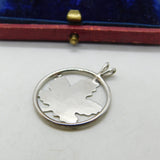 Sterling Silver Canada Canadian Maple Leaf Pendant Vintage c1970