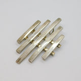 Sterling Silver Modernist Graduating Lines Statement Pendant Vintage 1974 London