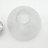 Victorian Sterling Silver Mottled Glass Wide-Based Tealight Candle Holder 1893
