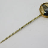 Victorian Rolled Gold & Enamel Horse Racing Interest Stick Pin AF Antique c1890