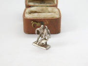 Sterling Silver Ballroom Dancing Scene Charm Pendant Vintage c1970