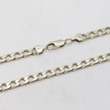 Chunky Sterling Silver Curb Link Chain Necklace Vintage c1980s 30g