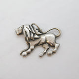 Sterling Silver Lion Charm Pendant Vintage c1970s