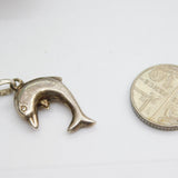 Sterling Silver Dolphin Charm Pendant Vintage c1970