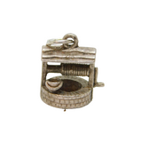 Sterling Silver Wishing Well Charm Pendant Vintage c1970s