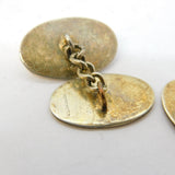 20th Century 9ct Gold on Sterling Silver Monogram Cufflinks Antique c1920s