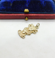 Sterling Silver Aztec Style God Charm Pendant Vintage c1970