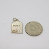 Sterling Silver Bude Milestone Charm Pendant Vintage c1970