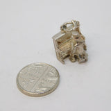 Sterling Silver Piano Player Charm Pendant Vintage c1970