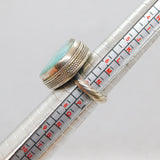 Sterling Silver Chunky Larimar Peardrop Statement Ring Vintage c1970 Size O