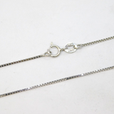 Sterling Silver Essential Box Chain Necklace Vintage c1990s 44cm Length
