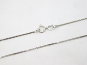 Sterling Silver Essential Box Chain Necklace Vintage c1990s 44cm Length