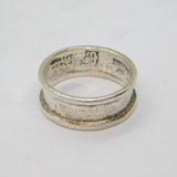 Mexican Sterling Silver Wedding Band Studio Ring Vintage c1970 Size Q 1/2