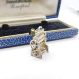 Sterling Silver Traditional Clothes Press Charm Pendant Vintage c1970