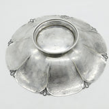 Swedish Arts & Crafts Planished Silver Plated Floral Comport Dish c1910 Antique