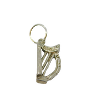 Sterling Silver Lyre Harp Charm Pendant Vintage c1970